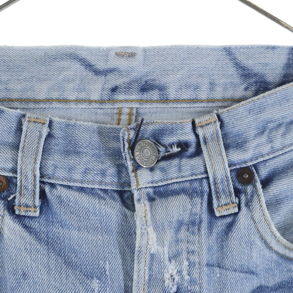 Levi's(リーバイス) 60S VINTAGE 501 BIG E後期 ボタン裏6 平行ステッチ ボタンフライ ケミカルウォッシュ ブリーチ加工 デニムパンツ ジーンズ ブルー