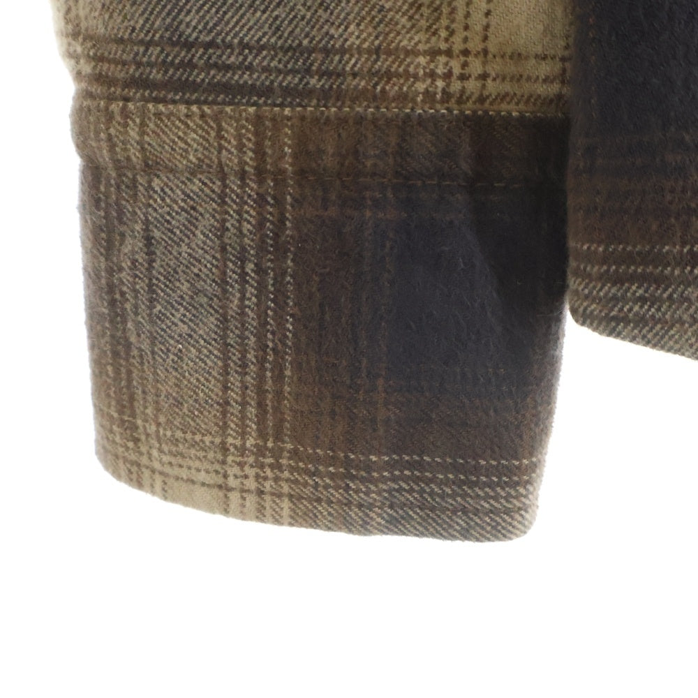 FULLCOUNT(フルカウント) 4894CH HEAVY FLANNNEL CHECK WESTERN SHIRT ヘビーフランネル チェック柄 長袖ウエスタンシャツ ブラウン