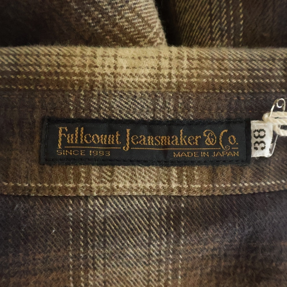 FULLCOUNT(フルカウント) 4894CH HEAVY FLANNNEL CHECK WESTERN SHIRT ヘビーフランネル チェック柄 長袖ウエスタンシャツ ブラウン