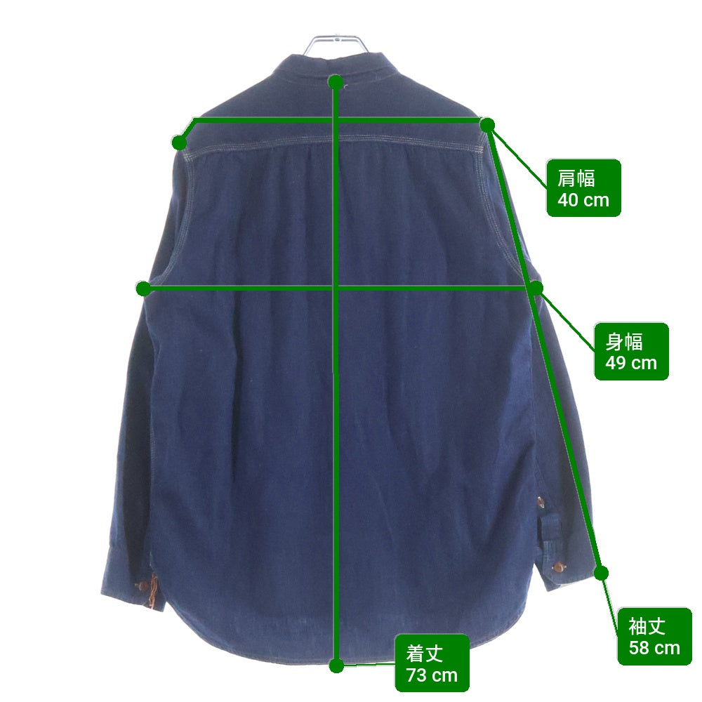 NO BRAND(ノーブランド) SUNNY SPORT 40s style denim shirts デニム 長袖シャツ ブルー