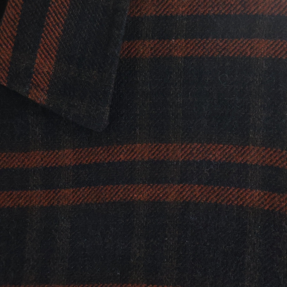 OUR LEGACY(アワーレガシー) × STUSSY ステューシー FLANNEL CHECK L/S SHIRT フランネル チェック 長袖 シャツ ブラウン/オレンジ