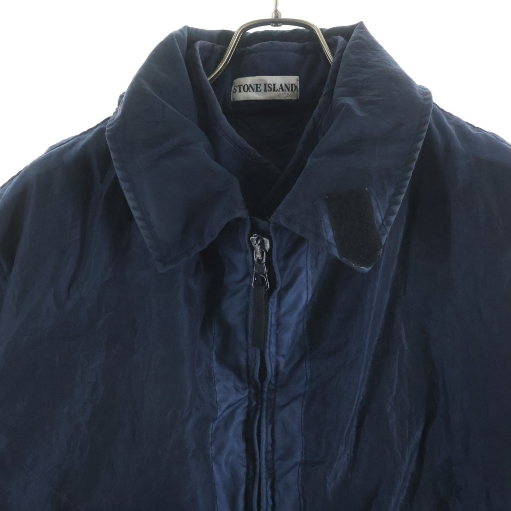 STONE ISLAND(ストーンアイランド) 90-00S NYLON METAL JACKET イタリア製 ナイロン メタル ライナー付き ジップアップ ジャケット ネイビー