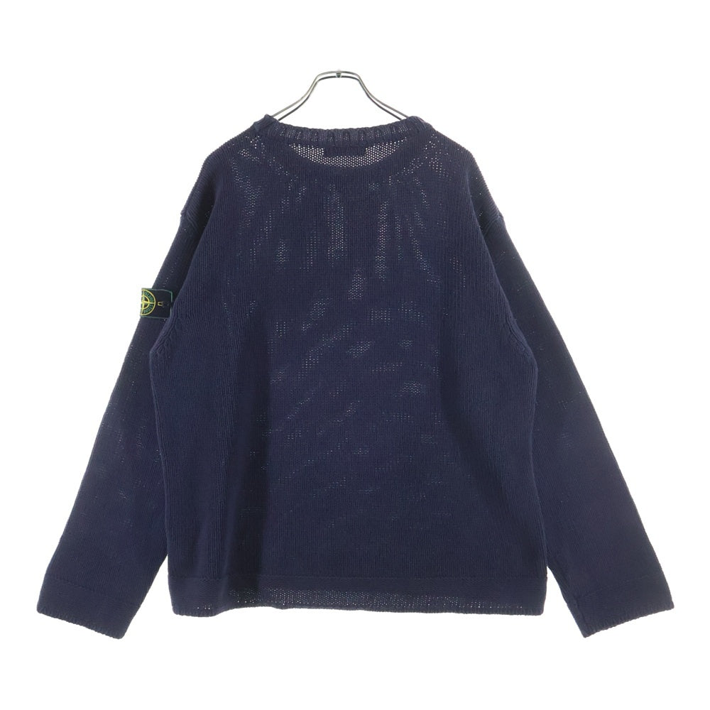 STONE ISLAND(ストーンアイランド) 99SS HERRINGBONE CREW KNIT ヘリンボーン クルー ニット ナス紺 パープル 30155N46/A