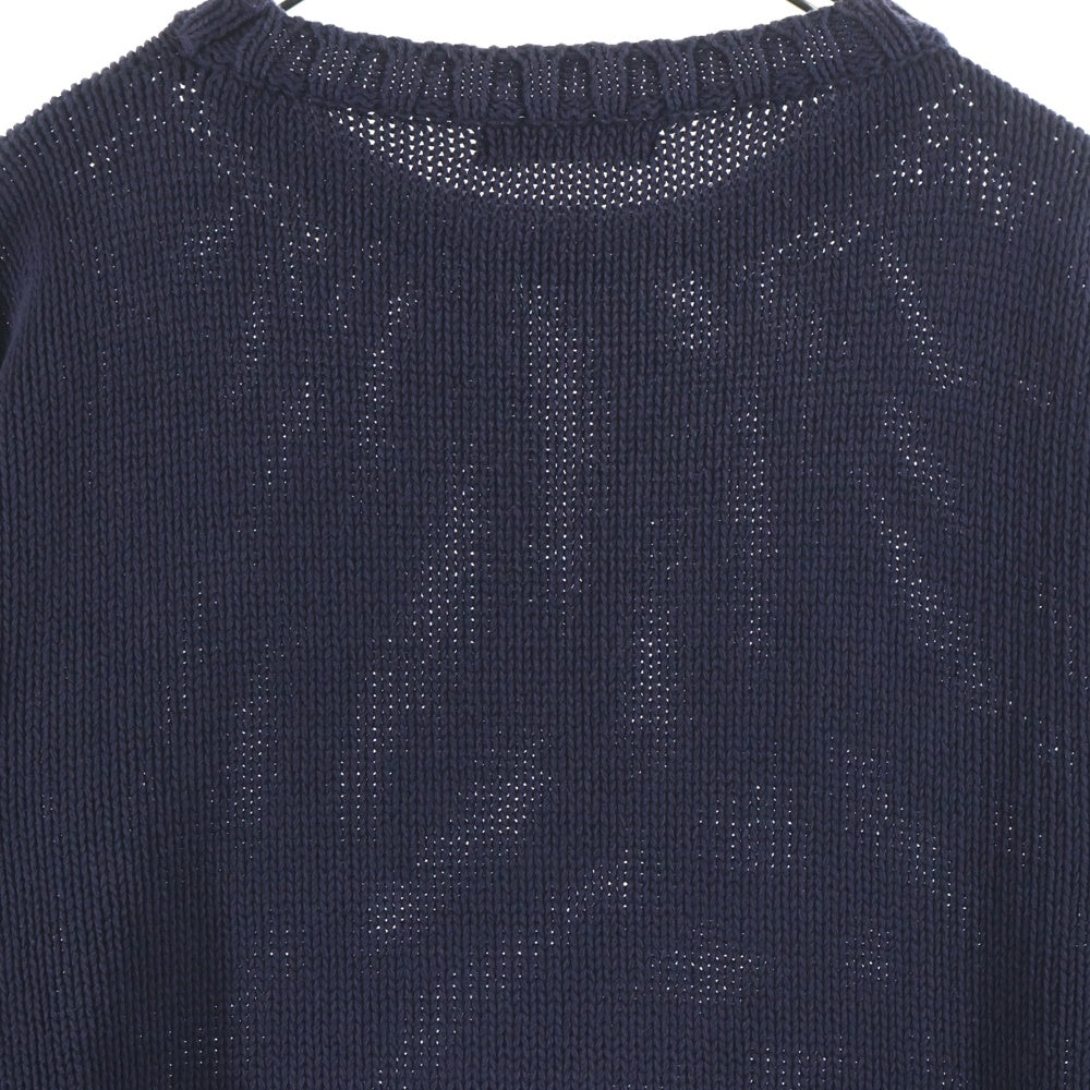 STONE ISLAND(ストーンアイランド) 99SS HERRINGBONE CREW KNIT ヘリンボーン クルー ニット ナス紺 パープル 30155N46/A