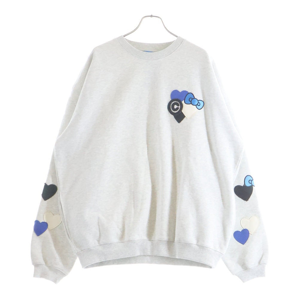 COIN PARKING DELIVERY(コインパーキングデリバリー) ×サンリオキャラクターズ SHIRT CPDSC-KT14 クルーネック長袖スウェットトレーナー グレー