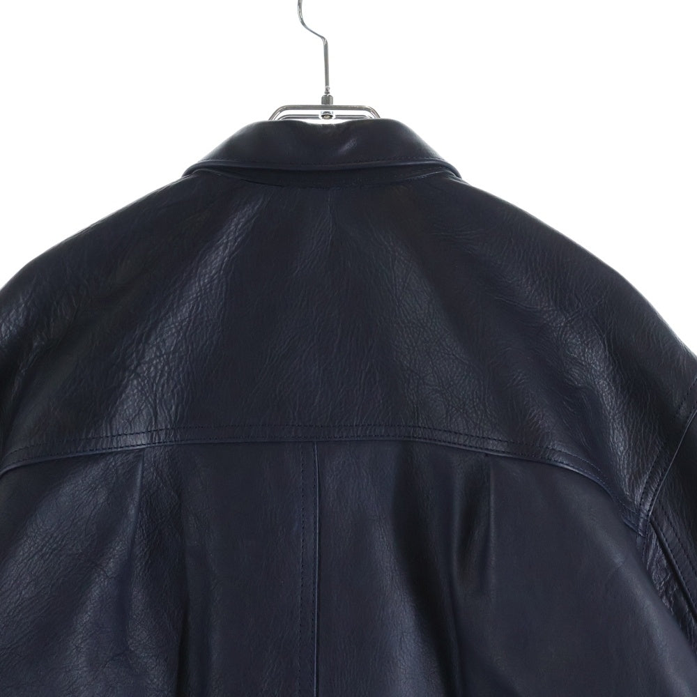 FINDERS KEEPERS(ファインダーズキーパーズ) ×Y.FUJIWARA H/FK-TYPE ONE BerBerJin 1941 T-BACK 40712502 ×藤原裕 ホースハイド 1st レザートラッカージャケット ダークブルー Tバック