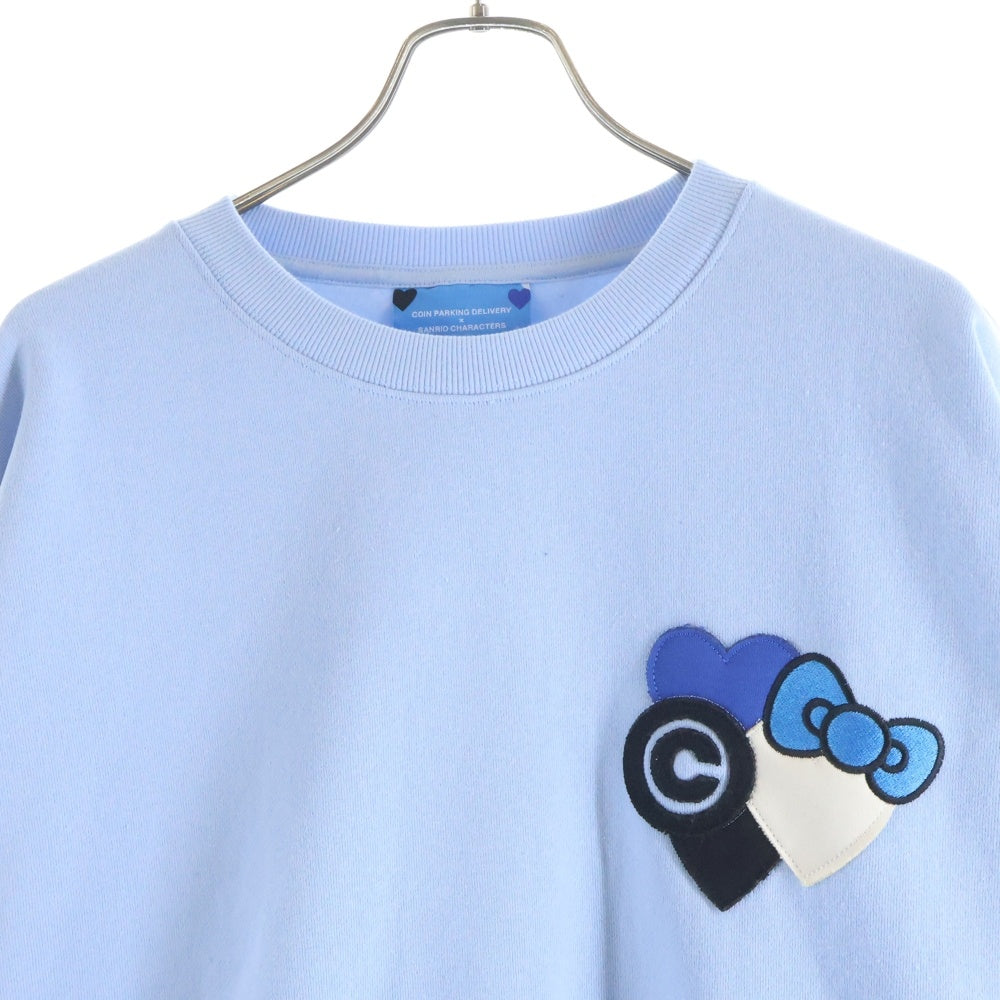 COIN PARKING DELIVERY(コインパーキングデリバリー) ×サンリオキャラクターズ SHIRT CPDSC-KT14 クルーネック長袖スウェットトレーナー ライトブルー