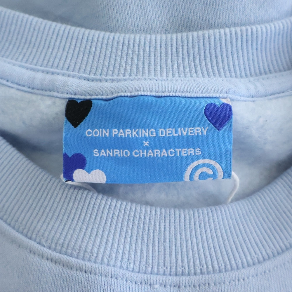 COIN PARKING DELIVERY(コインパーキングデリバリー) ×サンリオキャラクターズ SHIRT CPDSC-KT14 クルーネック長袖スウェットトレーナー ライトブルー