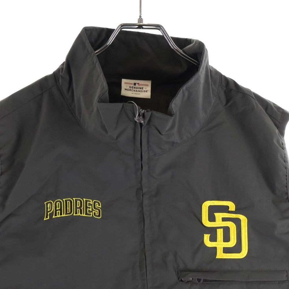 MONO-MART(モノ マート) MONO-MART MLB BE274 padres モノマート ロゴ刺繍ベスト ブラウン