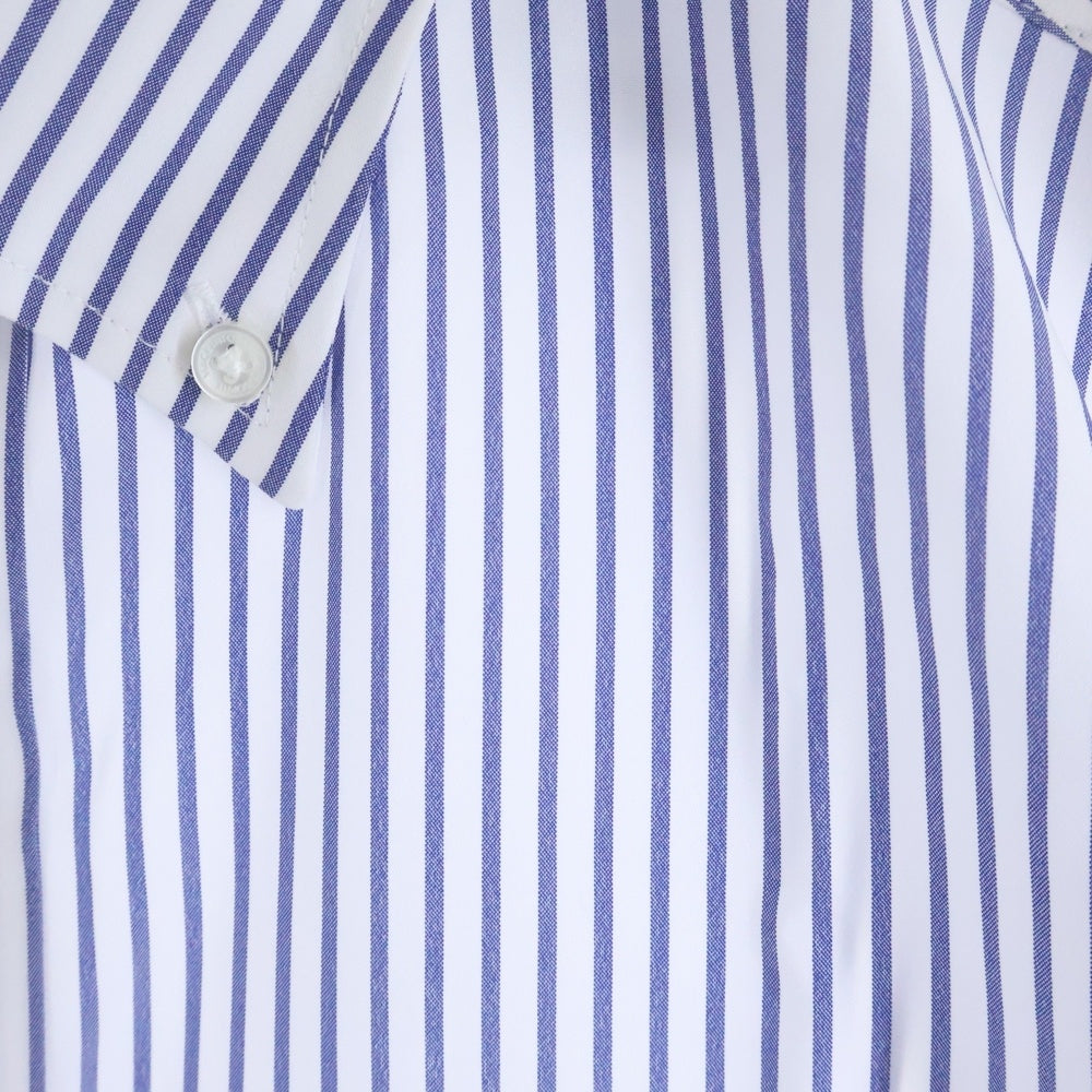 MACKINTOSH PHILOSOPHY(マッキントッシュフィロソフィー) TROTTER SHORT SLEEVE SHIRT H1M51-217-24 トロッター ストライプ 半袖ボタンシャツ ホワイト/ブルー