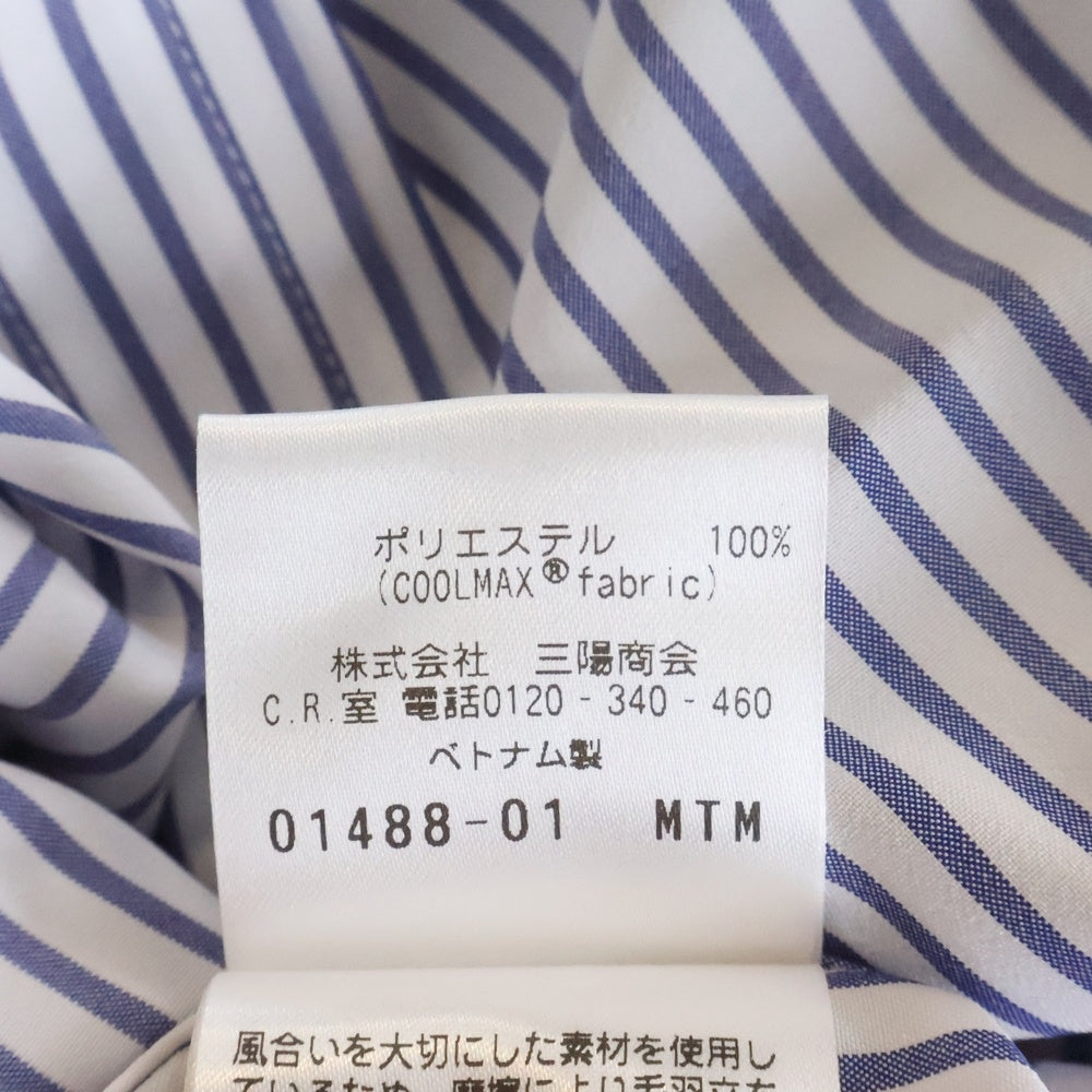 MACKINTOSH PHILOSOPHY(マッキントッシュフィロソフィー) TROTTER SHORT SLEEVE SHIRT H1M51-217-24 トロッター ストライプ 半袖ボタンシャツ ホワイト/ブルー