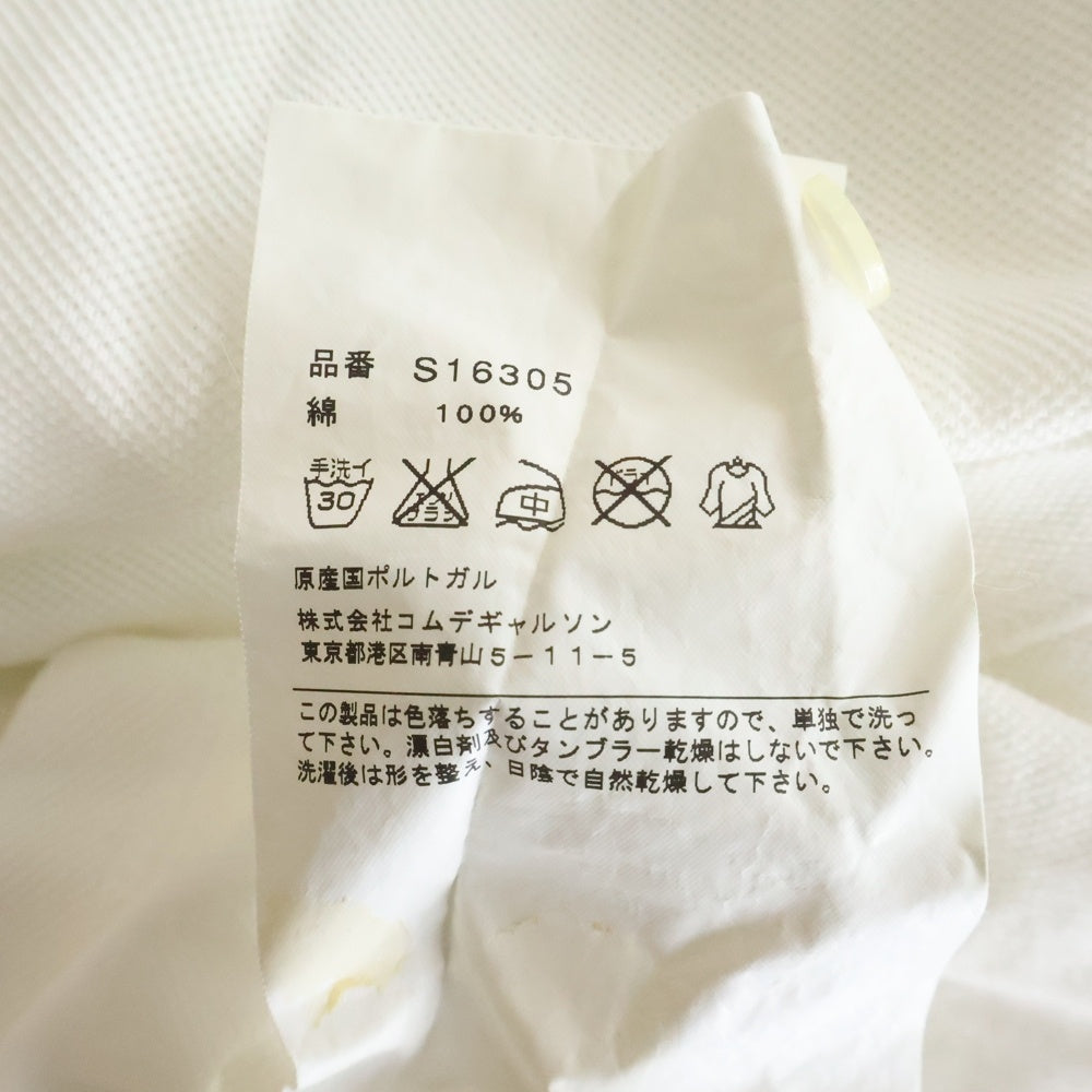 FRED PERRY(フレッドペリー) ×COMME des GARCONS SHIRT CDG S16305/2095 ×コムデギャルソンシャツ ロゴ刺繍 半袖ポロシャツ ホワイト レディース