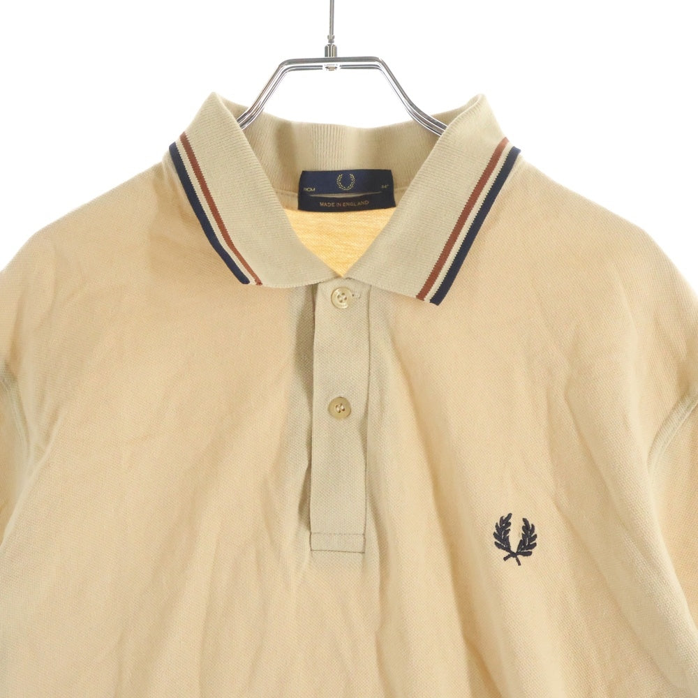 FRED PERRY(フレッドペリー) ロゴ刺繍 半袖ポロシャツ ベージュ