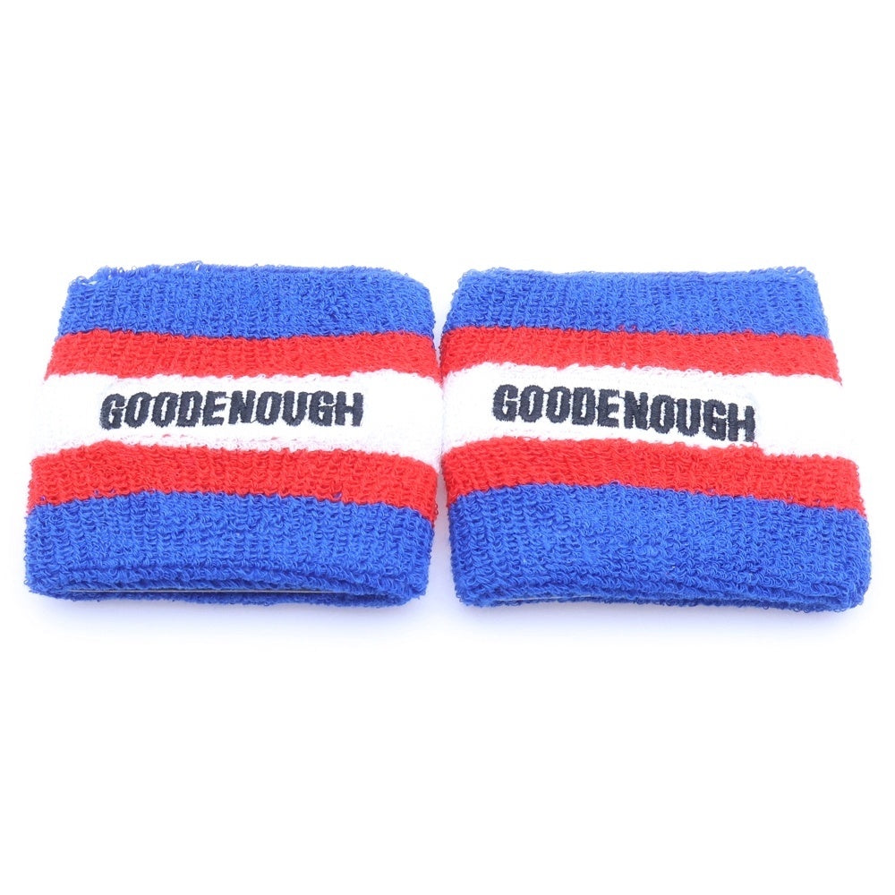 GOODENOUGH(グッドイナフ) Tricolore Cotton Pile Wrist Band トリコロール ロゴリストバンド 両手用