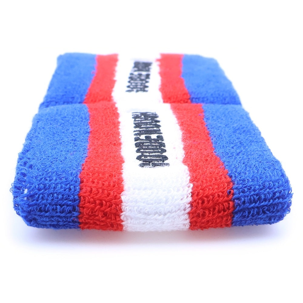 GOODENOUGH(グッドイナフ) Tricolore Cotton Pile Wrist Band トリコロール ロゴリストバンド 両手用