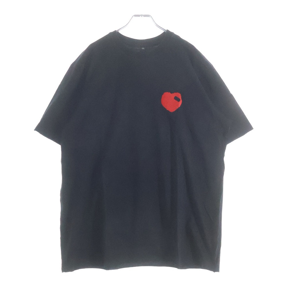 NO BRAND(ノーブランド) AKA SIX SIMON BARKER THE WORLDS GREATEST LOVER TEE アカシックス ハートプリント 半袖Tシャツ ブラック