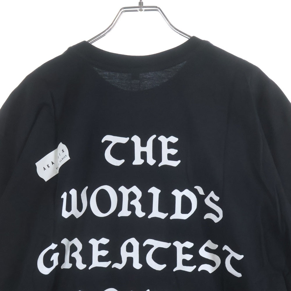 NO BRAND(ノーブランド) AKA SIX SIMON BARKER THE WORLDS GREATEST LOVER TEE アカシックス ハートプリント 半袖Tシャツ ブラック