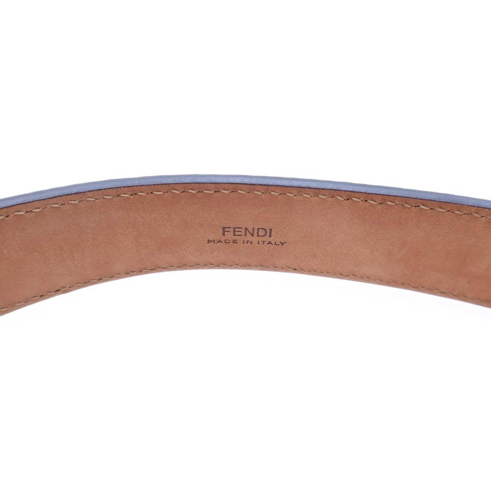 FENDI(フェンディ) モンスター バグズアイ カモ柄レザーベルト ブルー 160616501-74B
