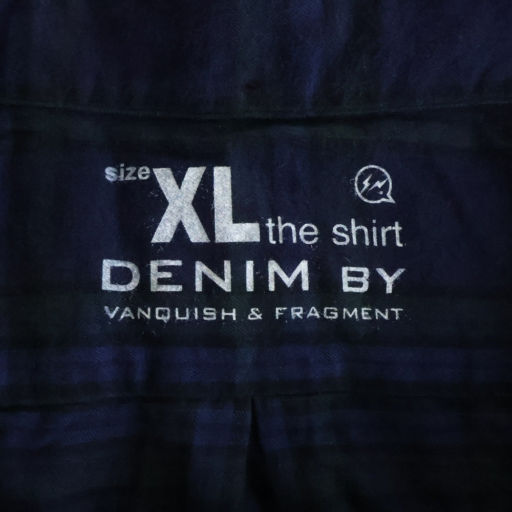 DENIM BY VANQUISH & FRAGMENT(デニムバイヴァンキッシュアンドフラグメント) 長袖チェックシャツ ネイビー/グリーン VFS1046
