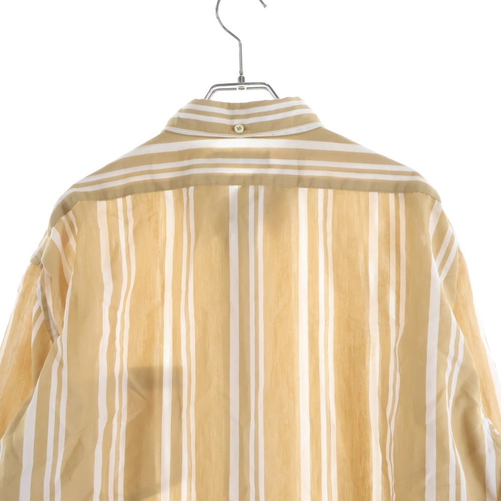 nonnative(ノンネイティブ) DWELLER B.D SHIRT RELAXED FIT C/T/P TUSSAH STRIPE NN-S3509 ストライプ長袖シャツ オレンジ/ホワイト