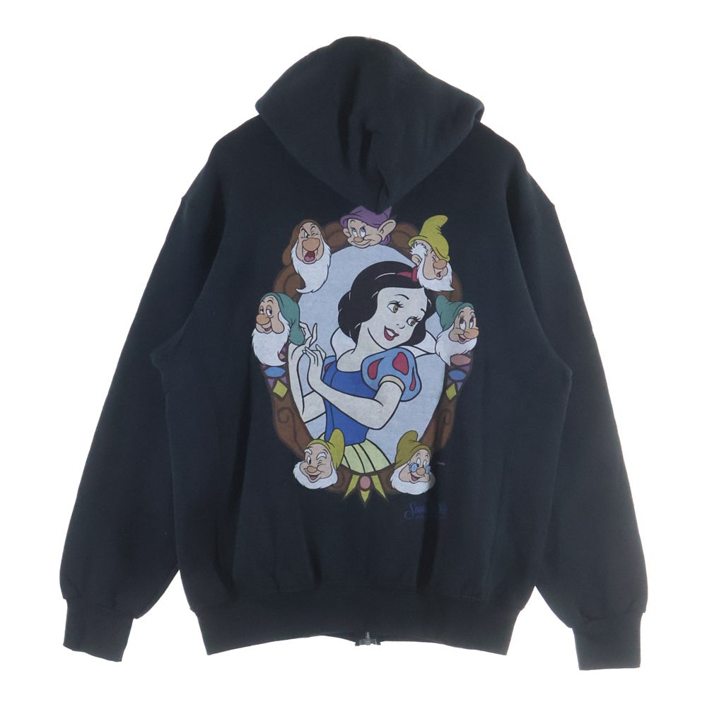 JACKSON MATISSE(ジャクソンマティス) RUSSELL ATHLETIC Fleece Zip up Hoodie JM25SS024 白雪姫と七人の小人 フルジップアップパーカー ブラック