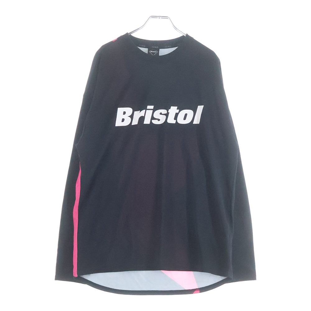 F.C.R.B./F.C.Real Bristol/FCRB(エフシーアールビー/エフシーレアルブリストル) 19AW BIG STAR L/S TOUR TEE FCRB-192037 ビッグロゴ メッシュ長袖カットソー ブラック/ピンク