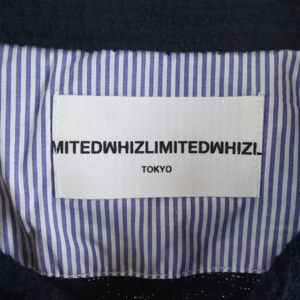 WHIZLIMITED(ウィズリミテッド) ロゴ刺繍 ダークネイビー 長袖ニットカーディガン WL-C-335