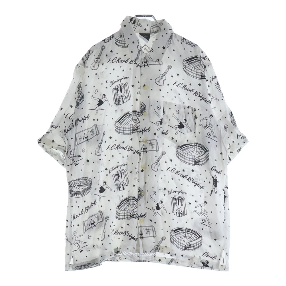 F.C.R.B./F.C.Real Bristol/FCRB(エフシーアールビー/エフシーレアルブリストル) Hawaiian shirt FCRB-190072 総柄開襟シャツ 半袖 ホワイト
