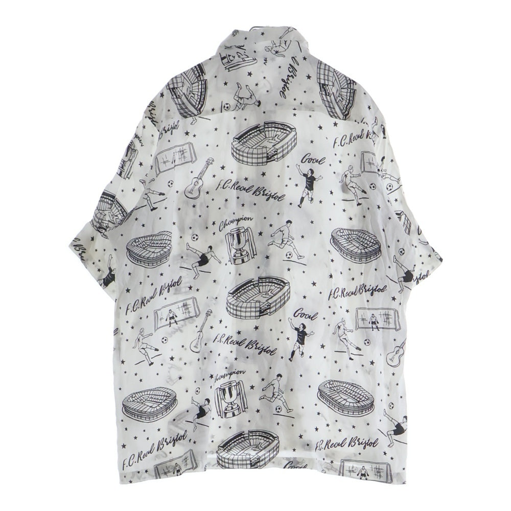 F.C.R.B./F.C.Real Bristol/FCRB(エフシーアールビー/エフシーレアルブリストル) Hawaiian shirt FCRB-190072 総柄開襟シャツ 半袖 ホワイト