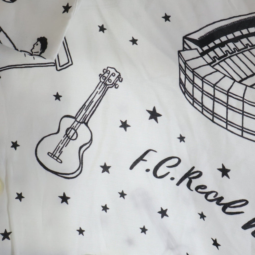 F.C.R.B./F.C.Real Bristol/FCRB(エフシーアールビー/エフシーレアルブリストル) Hawaiian shirt FCRB-190072 総柄開襟シャツ 半袖 ホワイト