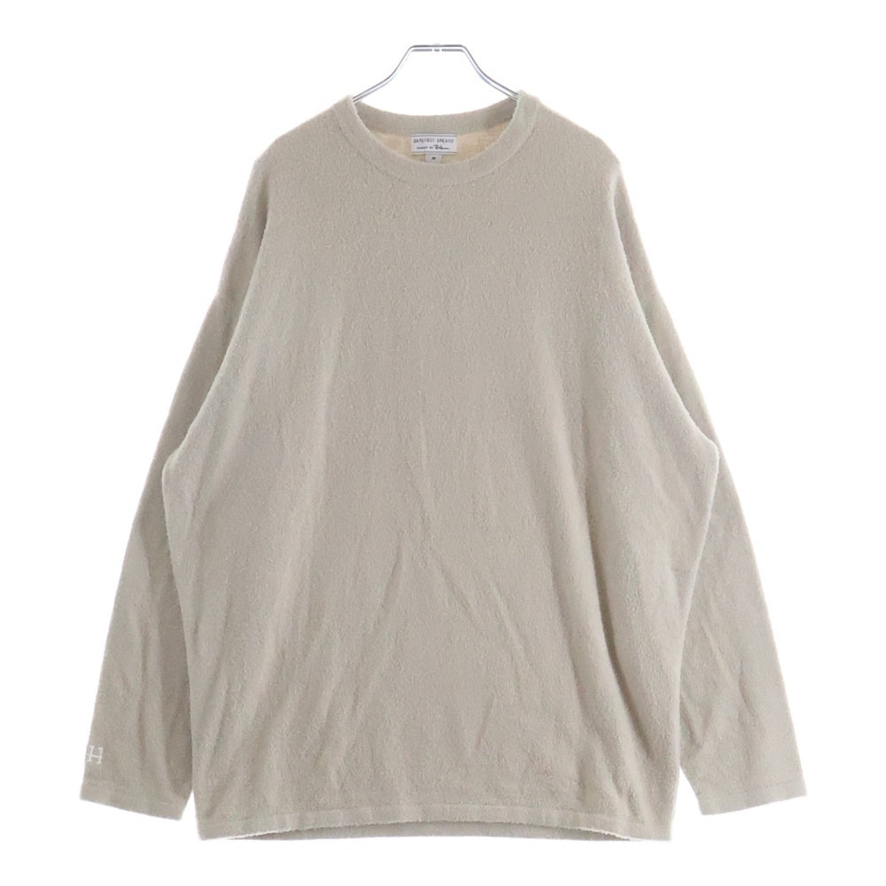 BAREFOOT DREAMS(ベアフットドリームス) RONHERMAN RH Logo Crew Neck Pullover SZMCL21431 ロゴクルーネック プルオーバー 長袖ニットセーター ベージュ