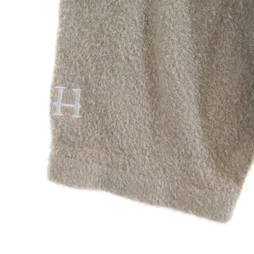 BAREFOOT DREAMS(ベアフットドリームス) RONHERMAN RH Logo Crew Neck Pullover SZMCL21431 ロゴクルーネック プルオーバー 長袖ニットセーター ベージュ