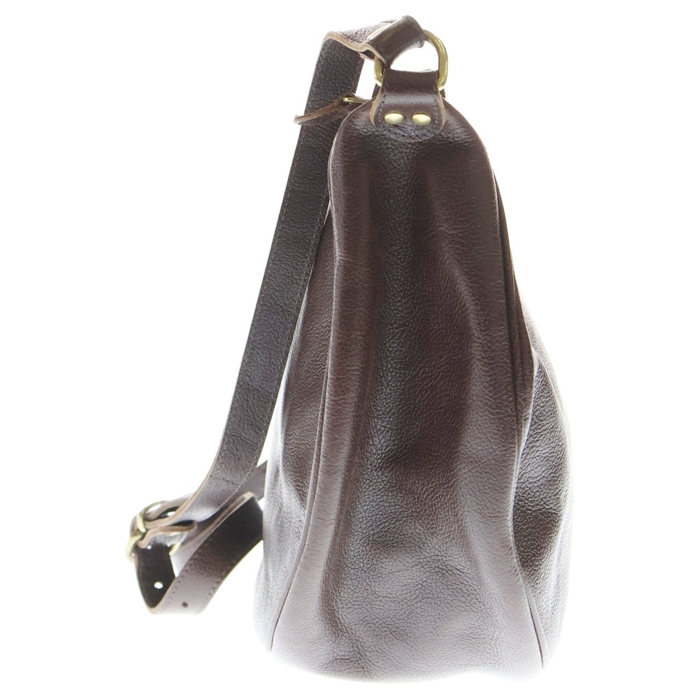 IL BISONTE(イル ビゾンテ) レザーショルダーバッグ ダークブラウン レディース