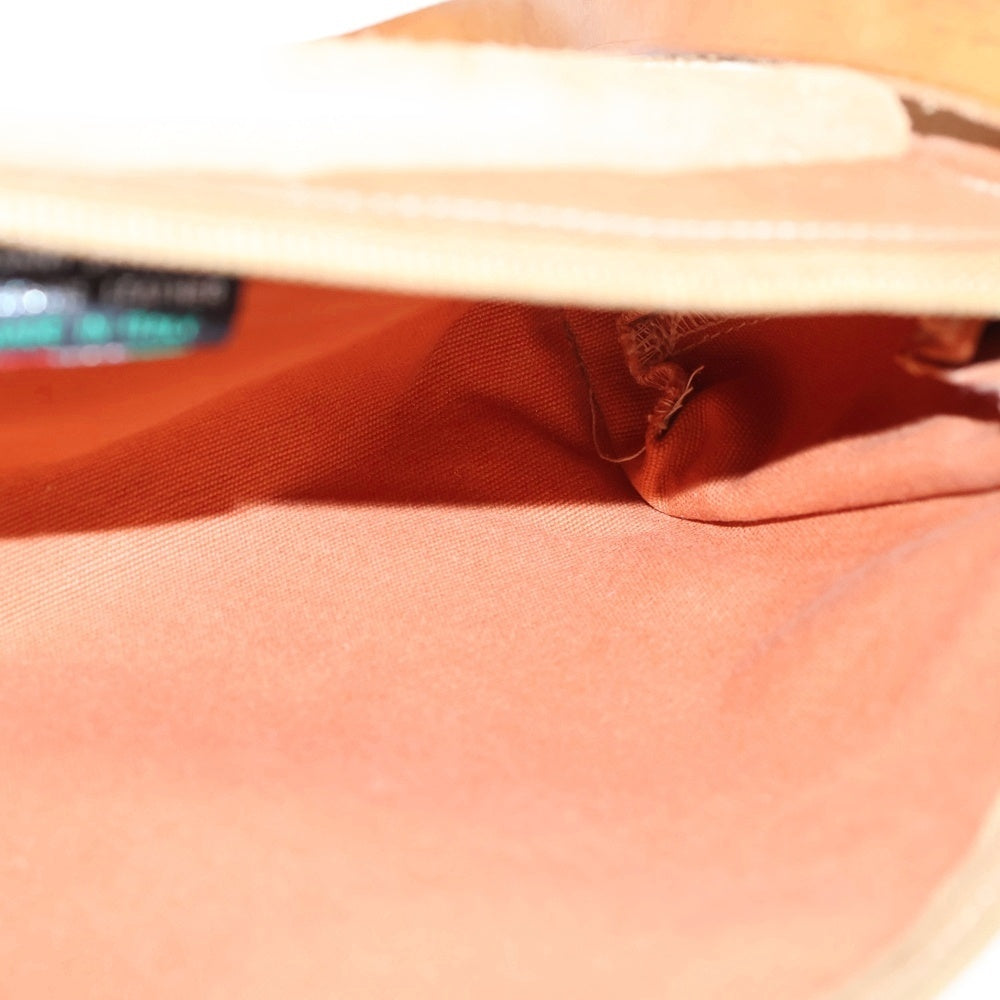 IL BISONTE(イル ビゾンテ) レザー キャンバス切り替えショルダーバッグ ブラウン レディース