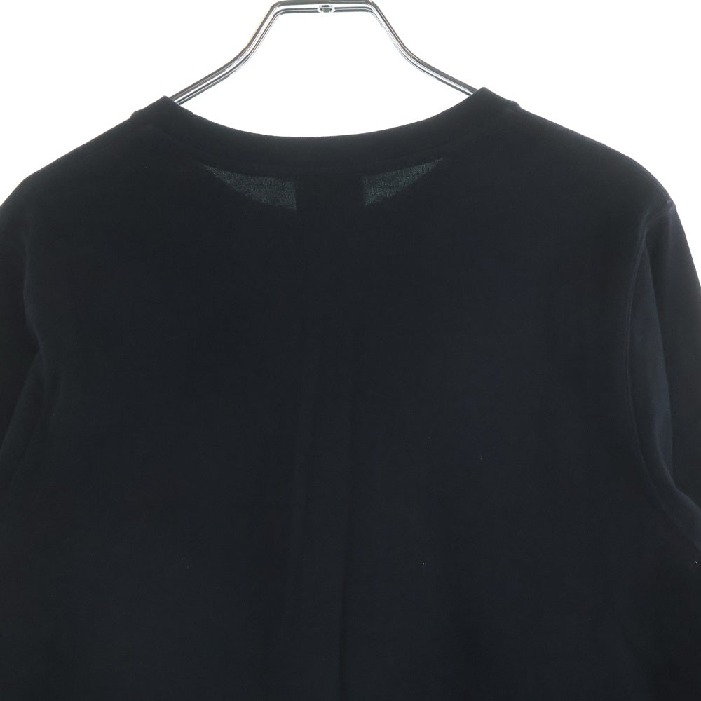 STUSSY(ステューシー) センターロゴ刺繍 黒タグ クルーネック長袖Tシャツ ブラック