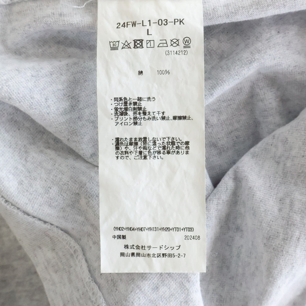 Marmot(マーモット) PIKOPIKO LONG SLEEVE TEE 24FW-L1-03-PK プリント長袖Tシャツ グレー