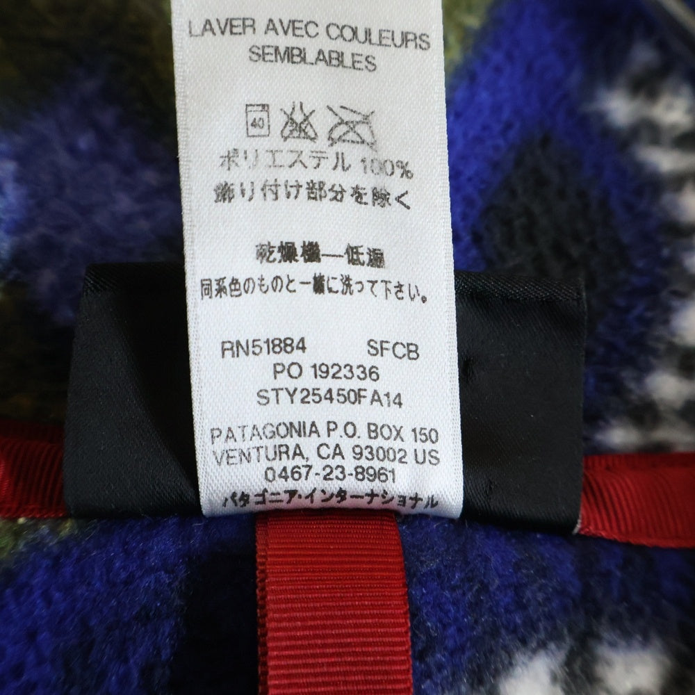 PATAGONIA(パタゴニア) 14AW SLOWFOOT AZTEC SYNCHILLA FLEECE SNAP T スローフットアズテック シンチラ フリース スナップT ブルー/レッド/イエロー 25450FA14