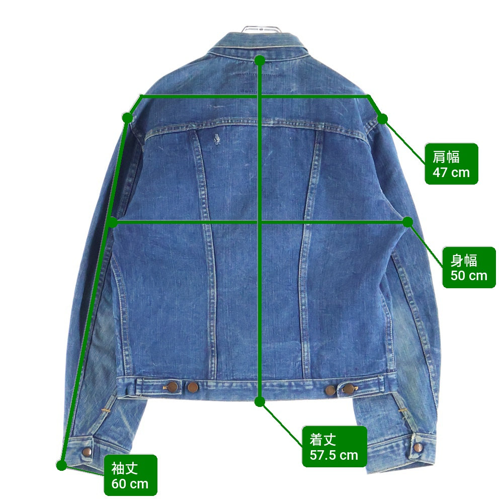 Wrangler(ラングラー) 60-70S 124MJ DENIM TRUCKER JACKET 白タグ デニムジャケット インディゴ