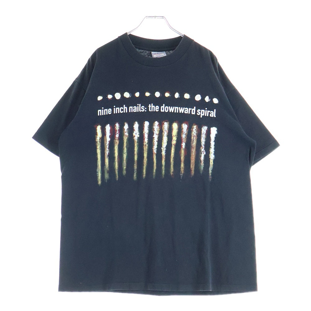 VINTAGE(ヴィンテージ) 90S NINE INCH NAILS 1994 THE DOWNWARD SPIRAL TEE ALL SPORT ナインインチネイルズ ダウンワードスパイラル 両面プリントTシャツ カットソー ブラック