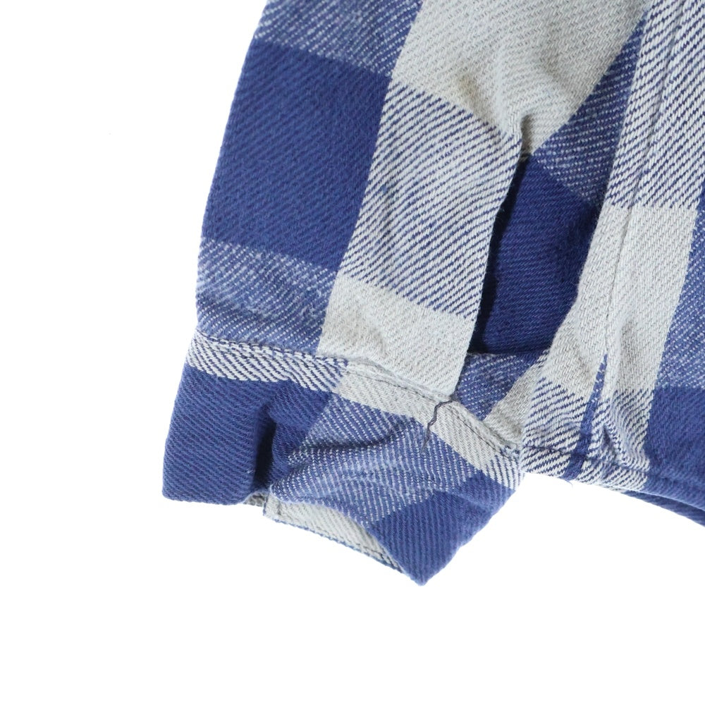 FIVE BROTHERS(ファイブブラザー) 70-80S FLANNEL L/S CHECK SHIRT USA製 フランネル 長袖 チェック シャツ ブルー/グレー