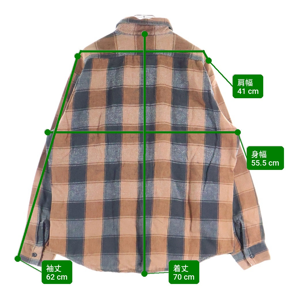 VINTAGE(ヴィンテージ) 80S DAKOTA BY FIVE BROTHER (ダコタ バイ ファイブブラザー) FLANNEL L/S CHECK SHIRT USA製 フランネル 長袖 チェック シャツ ブラウン/ブラック