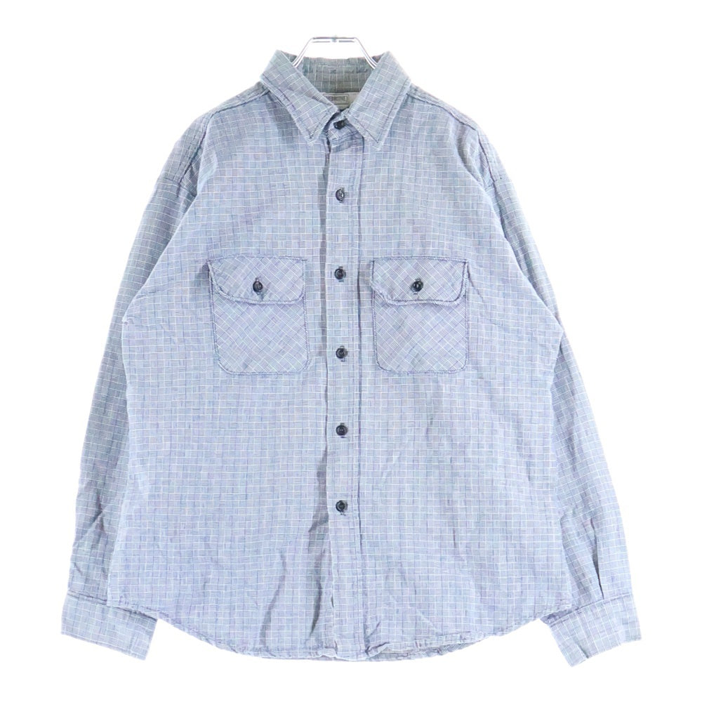 FIVE BROTHERS(ファイブブラザー) 70-80S FLANNEL L/S CHECK SHIRT USA製 フランネル 長袖 四崩し チェック シャツ ブルー/ホワイト