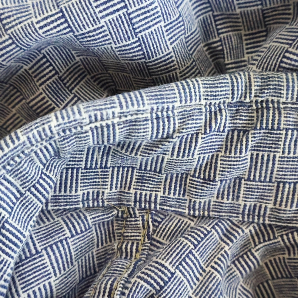 FIVE BROTHERS(ファイブブラザー) 70-80S FLANNEL L/S CHECK SHIRT USA製 フランネル 長袖 四崩し チェック シャツ ブルー/ホワイト