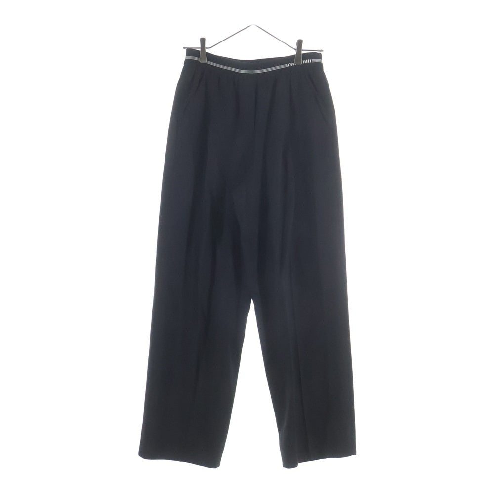 miumiu(ミュウミュウ) WOOL JOGGER WAIST LOGO PANTS MP1810 ウール ジョガーパンツ ウエストロゴ ブラック