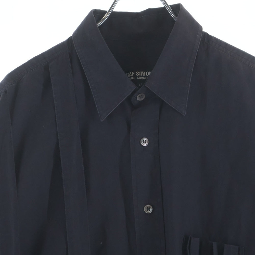 RAF SIMONS(ラフシモンズ) 03SS 消費者期 BONTAGE PARACHUTE SHIRT ボンテージ パラシュート長袖シャツ ブラック