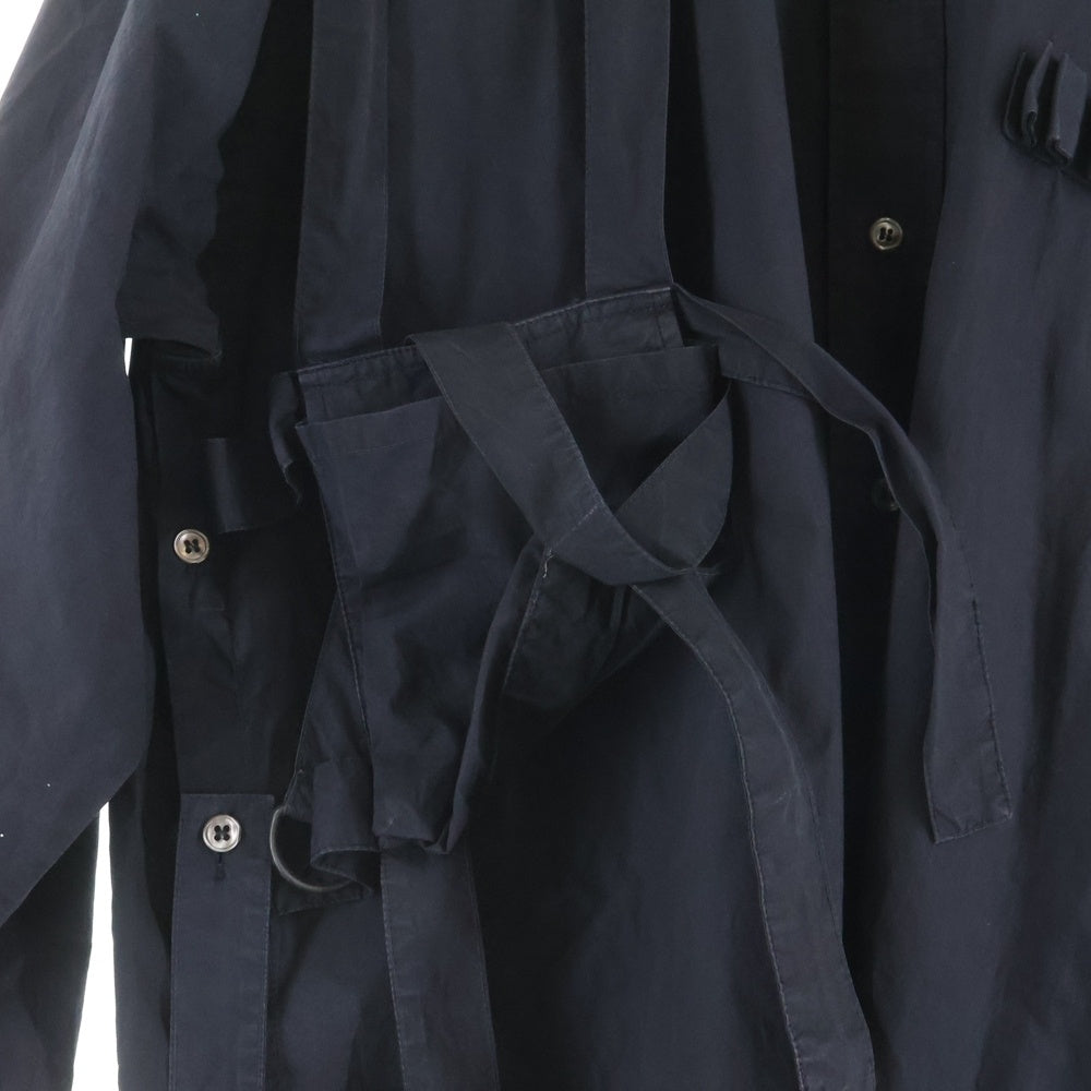 RAF SIMONS(ラフシモンズ) 03SS 消費者期 BONTAGE PARACHUTE SHIRT ボンテージ パラシュート長袖シャツ ブラック