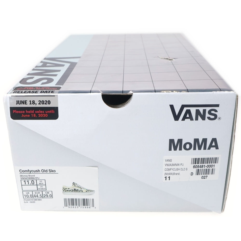 VANS(ヴァンズ) ×MoMA (モマ) Branded Styles COMFYCUSH OLD SCHOOL オールド スクール ローカットスニーカー ホワイト/ブラック 721356