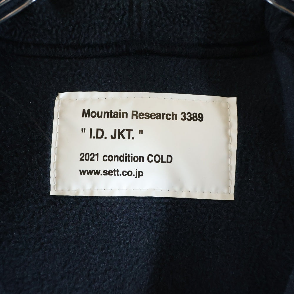 Mountain Research(マウンテンリサーチ) 21AW I.D. JKT. FLEECE JACKET フリースジャケット ネイビー MTR-3389