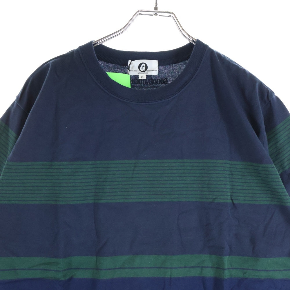 GOODENOUGH(グッドイナフ) ADAM BORDER S/S T SHIRT BLACK WATCH ボーダー 半袖Tシャツ カットソー ネイビー/グリーン GE-136003