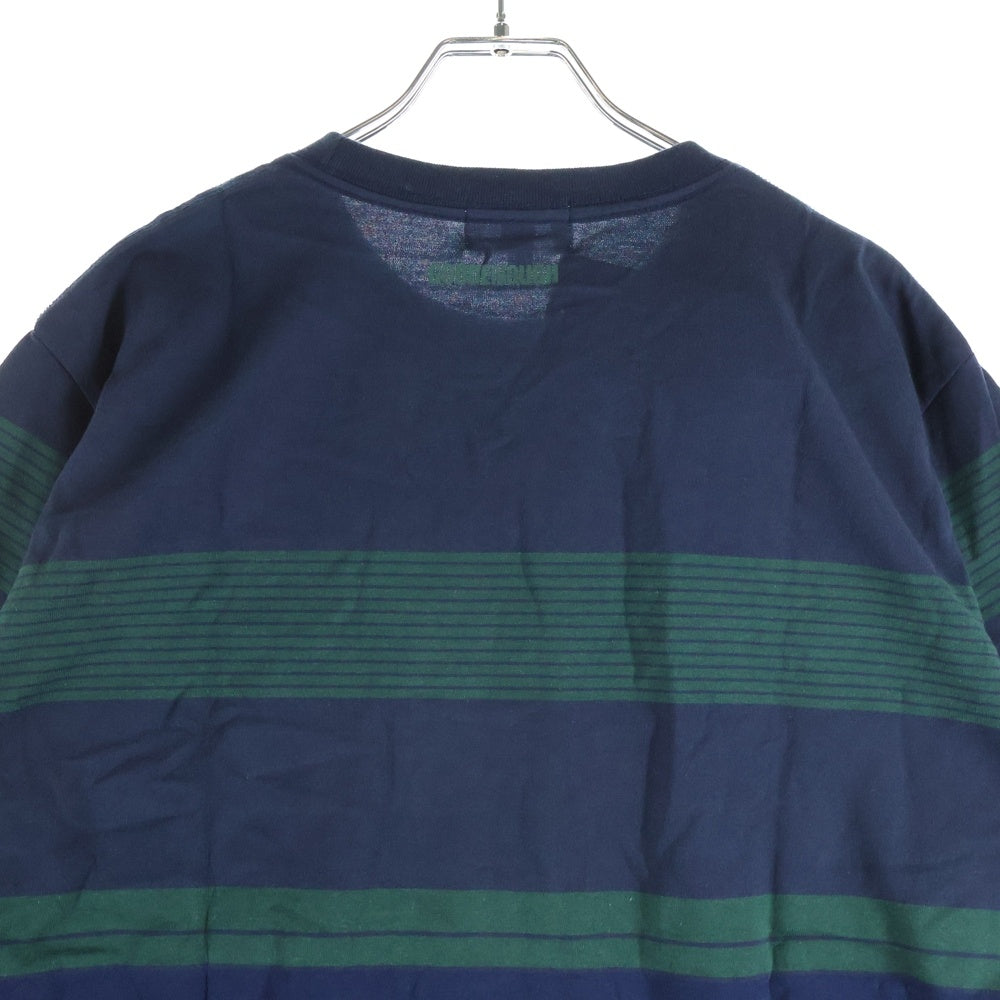 GOODENOUGH(グッドイナフ) ADAM BORDER S/S T SHIRT BLACK WATCH ボーダー 半袖Tシャツ カットソー ネイビー/グリーン GE-136003